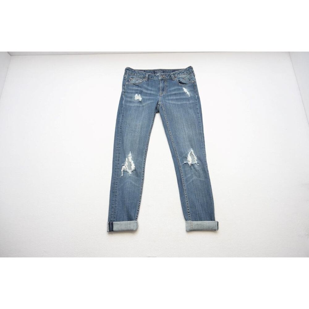 Vigoss New Thompson Tomboy Denim Blue Jeans Distressed Womens Size 27 x 27